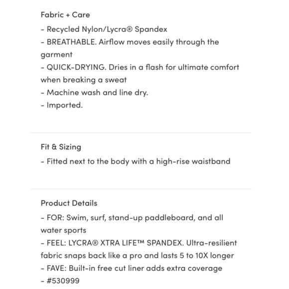 NWT Athleta Offshore 7/8 Paddle Tight - XXS - Picture 4 of 4